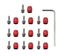 Kit completo de montaje de manguera de freno hidráulico 10 oliva, 10 insertos y llave para todos los modelos compatibles con SRAM (rojo)
