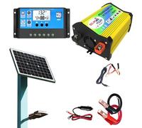 Kit Completo de Paneles Solares - Controlador de Carga e Inversor 3000 W | de energía solar para el hogar con dos puertos USB de carga rápida | Solución Sostenible para Energía Autónoma