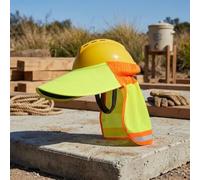 Kit completo de parasol de casco duro con visera de ala completa, capa de malla transpirable y polaina de seda de hielo para trabajadores al aire libre en construcción, jardinería, senderismo