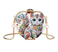 Kit completo de pintura de diamantes 5D para adultos, conjunto DIY de arte acrílica en forma de corazón con cadena, mini diamantes, pinturas para bolso bandolera para mujeres y niñas