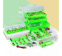 Kit Completo De Prueba Circuitos Eléctricos Y Electromagnéticos, Caja Experimentos Física Desmontable Con Terminales Conexión Rápida Resorte For Exploración Principios