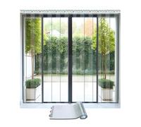 Kit completo de puerta con tiras de PVC, cortina de puerta de plástico transparente de 1,3 mm, barrera impermeable for refrigerador, fábrica, supermercado, garaje(W75xH280cm/W29.53xH110.2in)
