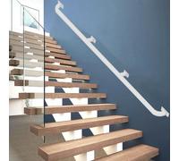 Kit completo de rampa de seguridad de 80 cm a 4 m, ideal para escalones de interior/exterior, soporte de pared de hierro forjado, perfecto para asistencia de movilidad y accesibilidad.