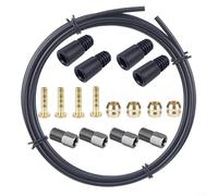 Kit completo de reparación de frenos para bicicletas 2 5m Tubo hidráulico con aceitunas y agujas de aceite para un funcionamiento óptimo (A)