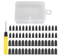 Kit completo de reparación de pinchazos de neumáticos de 61 piezas con tornillos de clavos de goma más doble para destornillador de cabeza y funda para automóvil para motocicleta, furgoneta, camión
