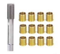 Kit completo de reparación de roscas de chispa para coche M14 x 1.25 Especificaciones con inserciones de acero inoxidable y grifos para una restauración fiable de la rosca del motor en vehículos (13