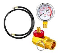 Kit completo de reparación de tanques de aire de latón con manómetro y manguera de PVC de 4 pies para una gestión eficiente de la presión manguera de tanque de aire portátil