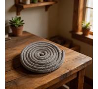 Kit completo de repuesto de juntas de puerta de estufa de leña con cuerda de fibra de vidrio gris con alta temperatura para sellado de chimenea y horno de 6 mm a 25 mm (16 mm)