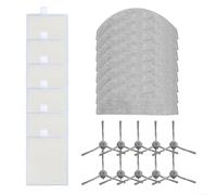 Kit completo de repuesto para aspiradora robótica Vyzzle D10 que incluye paño de fregona, filtro y cepillo lateral compatible con V20 Eve S (B)