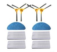 Kit completo de repuesto para robot aspirador Ikhos 800T820S que incluye 4 filtros, 4 cepillos laterales y 2 trapos para una eficiencia de limpieza sostenida