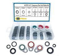 Kit completo de sellos de juntas de compresor de CA con 60 piezas, perfecto para eficiencia y rendimiento de aire acondicionado de vehículos