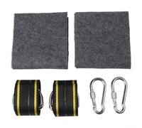 Kit completo de suspensión para exteriores con correas de columpio, protectores de árboles y ganchos de metal para una fácil instalación y uso seguro (bordes amarillos)