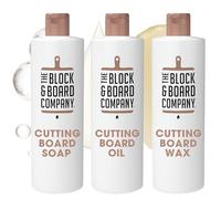 Kit completo de tabla de cortar especializada de The Block & Board Company | Jabón, cera y aceite de grado alimenticio | Limpia, nutre, sella y protege la madera, bloques de carnicero, encimeras y