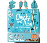 Kit completo de tejido para principiantes: aprende a tejer con accesorios como hilo grueso, agujas de bamb y m s. Incluye tutoriales en v deo y