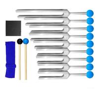 Kit completo de tenedor de afinación de 9 piezas para meditación y curación, para terapia de chakras y sonido para prácticas de curación