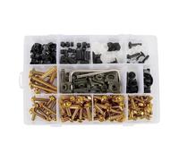 Kit Completo De Tornillos Carenado para Motocicleta 195 Piezas para Yamaha para Tracer 9gt YZF R1 R3 R6 FZ1 FZ6 FZ6N(Gold)