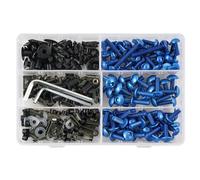 Kit Completo de Tornillos de carenado para Motocicleta, Pernos de Cubierta Lateral para Versys 650 para Ninja 650R 1000 Z750 Z1000 ZZR600 ZX6R ZX7R ZX9R Acero(BLU)
