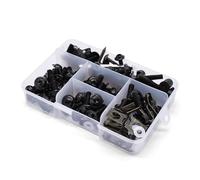 Kit Completo De Tornillos De Carenado para Motocicleta, Tuerca De Tornillos 2020 para F800GS F800GT R1200GS F 800 GS Adventure M5 M6 Acero(Negro)