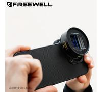 Kit completo Freewell Sherpa con funda para teléfono con montura de 17 mm, lente anamórfica azul de 1,33x y filtro VND para iPhone 18/17/16/15 Pro y Pro Max. iPhone 15 Pro Max