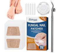 Kit Completo para Corrección de Uñas Encarnadas & Reparación de Uñas Dañadas 50 tiras suavizantes + palanca para uñas + 32 parches reparadores para uñas fuertes y anti-manchas