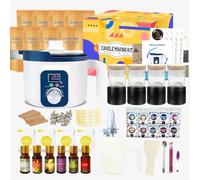 Kit completo para hacer velas con olla digital para derretir la cera, juego de creación de velas perfumadas para adultos, cómo hacer velas en casa