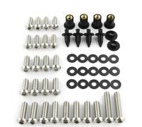 Kit Completo Tornillos Carenado Tuercas Velocidad Tornillos Cubierta para Versys 650 2010 2011 2012 2013 2014(Plata)