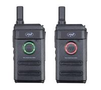 Kit con 2 emisoras de Radio portátiles de, PMR R10 Pro, 446 MHz, 0,5 W, 16 Canales programables, 16 PMR y 50 Tonos CTCSS y 104 DCS, Monitor, escaneo