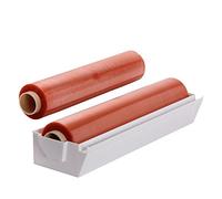 Kit con dos rollos de film transparente para uso alimentario, 450 mm x 500 m