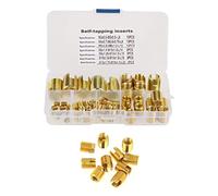 Kit con inserciones roscadas, M3 a paso, 50 Uds. BSlotted Thread Inserts Kit de ajuste prensado con insertos roscados M3 a