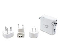 Conceptronic Kit de cargador de viaje CUSBCHARKIT 2x USB coche y pared Blanco