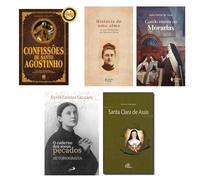 Kit Confissões de Santo Agostinho + Santa clara + História + 2 livros