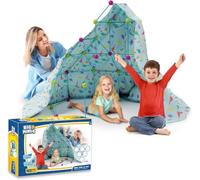 Kit Construcción Fuertes - Construye Tu Cabaña XL | Kit Construccion Niños 102 Piezas | Regalo Niño 5 Años | Construccion Fuertes para Niños 5 Años O Más | Casita Infantil Exterior