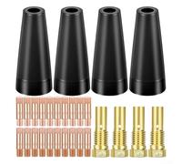 Kit consumible para soldadura MIG para 14AK para antorcha MB14 con boquillas sin gas, puntas de contacto de cobre y soportes difusores de gas para aplicaciones de soldadura