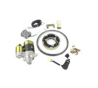 Kit conversión arranque eléctrico para 170F 173 178 186 188 192F generador diésel 5kw Motor arranque volante engranaje de anillo motor de arranque de motor(For 186 188 192F CCW)