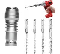 Kit convertidor de taladro eléctrico para trabajos pesados a martillo, adaptador para martillo rotativo con juego de brocas de impacto, adaptador de conversión para llave de impacto