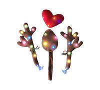 Kit corna di renna per auto - Corna di renna per auto | Cornas dis rennas e naso con a LED | Decorazione automatica del costume dis Natale della rennas per autos, kit cornas rennaa per autos