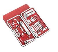 Kit cortaúñas Juego de cortaúñas de acero inoxidable, tijera profesional, traje de viaje con caja, recortador de dedos, Kit de cortador de manicura, herramientas for uñas, 19/10/7 Uds. Accesorios para