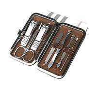 Kit cortaúñas Juego de cortaúñas de acero inoxidable, tijera profesional, traje de viaje con caja, recortador de dedos, Kit de cortador de manicura, herramientas for uñas, 19/10/7 Uds. Accesorios para