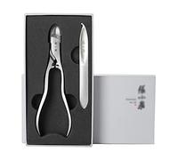 Kit cortaúñas Juego de cortaúñas for hombres, juego de manicura profesional de acero inoxidable, 2 piezas de herramientas for el cuidado de las uñas, fáciles de transportar y almacenar (plata) Accesor