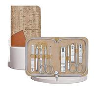 Kit cortaúñas Juego de manicura, juego de cortaúñas profesional de 8/9/10/11 piezas, kit de cuidado de uñas de acero inoxidable, kit de cuidado de pedicura, con estuche de viaje de cuero portátil Acce