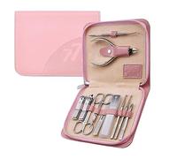 Kit cortaúñas Kit de cortaúñas de 11 piezas, juego de manicura profesional, kit de cuidado de pedicura de acero inoxidable, herramientas for el cuidado de uñas con estuche de viaje for hombres y mujer