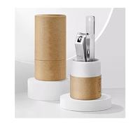 Kit cortaúñas Kit de cortaúñas de 2/3 piezas, kit de manicura de aleación de zinc con cortaúñas antisalpicaduras, kit de uñas portátil for hombres y mujeres, con estuche de papel Kraft Accesorios para