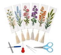 Kit creación marcapáginas 6 piezas accesorios lectura estéticos florales