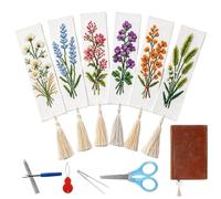 Kit creación marcapáginas Con Agujas, Flor Y Materiales DIY Estéticos