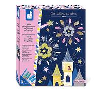 Kit Creativo Arenas Fosforescentes y Purpurina Noche Mágica - Manualidades - 5 Tableros para Decorar - Imaginación y Creatividad - Desde 5 Años