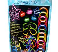 Kit creativo definitivo de 102 varillas luminosas de 8 pulgadas y mini, 40 conectores especiales para anillos, aretes, vasos y bolas, recuerdos de fiesta de larga duración, paquete a granel que brilla