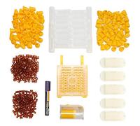 Kit Cría de Reinas, Plástico y PVC, Caja 12x12x4cm - Optimiza la Reproducción de Abejas, Herramienta Ligera y Duradera para Apicultores