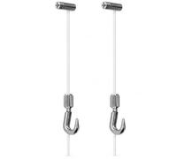 Kit Cuelga Fast - Sistema para Colgar Cuadros | Uso Doméstico | Soporta hasta 9 kg | Altura Regulable sin Herramientas | Incluye Carril Guía, Nylon 2 m y Gancho Fast (Kit Cuelga Rápido, 2, Unidad)