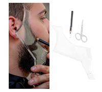 Kit Cuidado Barba Hombres, Kit Afeitado Hombre, Herramienta para dar Forma a la Barba, Barba Herramienta Shaper con Peine Plantilla, Tijeras para Barba, Lápiz Marcador para Bigote, Patillas, Mandíbula
