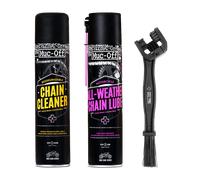 Muc-Off Muc Off El kit de cuidado de cadena de motocicleta incluye cepillo de cadena, lubricante de cadena y limpiador de cadena